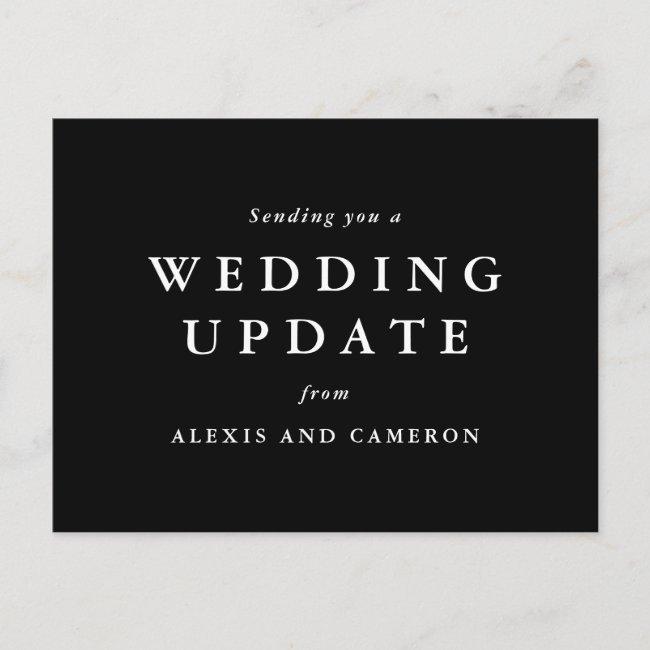Wedding Update Change The Date Black And White Post