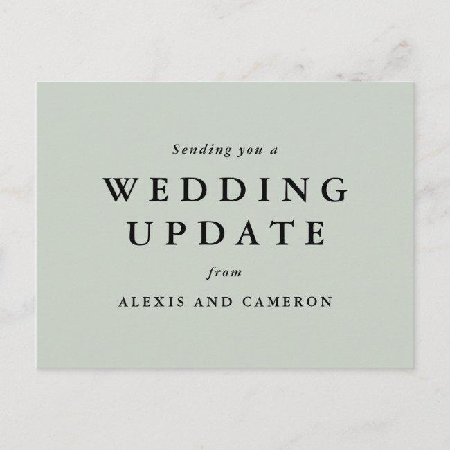 Wedding Update Change The Date Sage Green Post