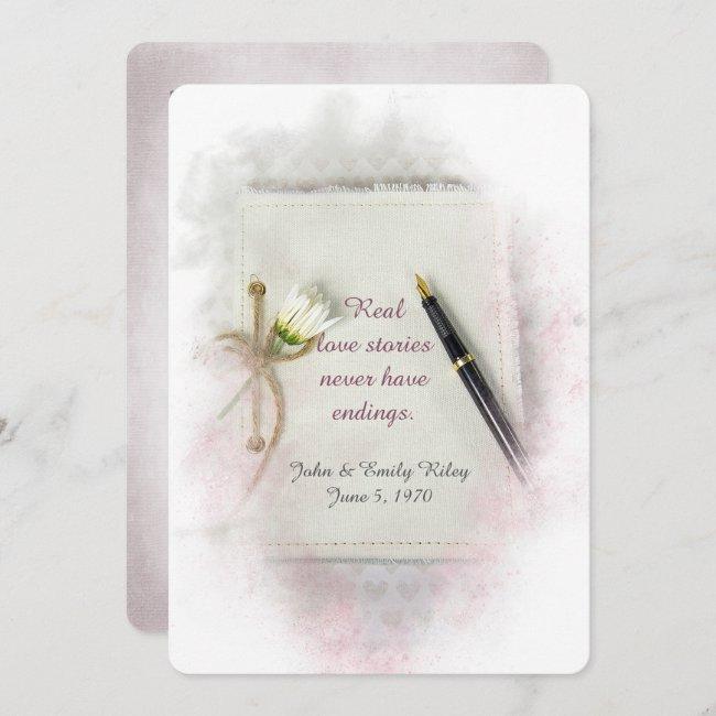 Wedding Vow Renewal Journal With Daisy
