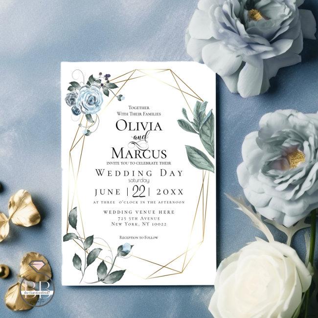 Wedding | Watercolor Dusty Blue Floral