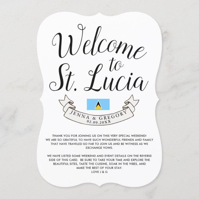 Welcome To St. Lucia | Destination Wedding Favor