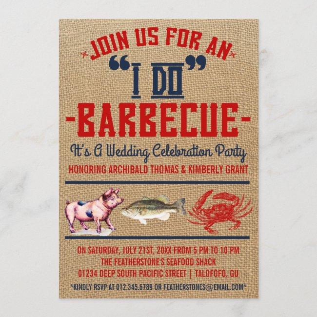 Western "i Do" Barbecue Wedding Party