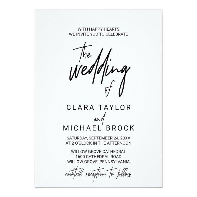 Whimsical Calligraphy | Cocktail Reception Wedding
