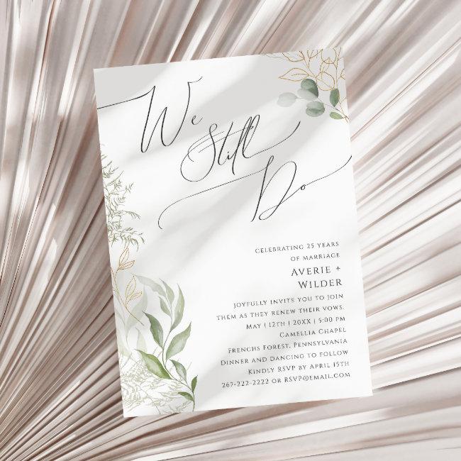 Whimsical Greenery Gold | We Still Do Vow Renewal