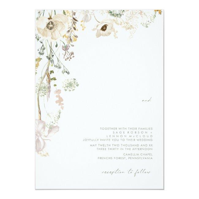 Whimsical Wildflower Meadow | Rose Gold Foil Foil