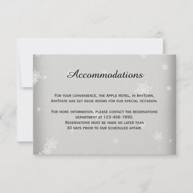 White And Silver Snowflake Wedding Insert