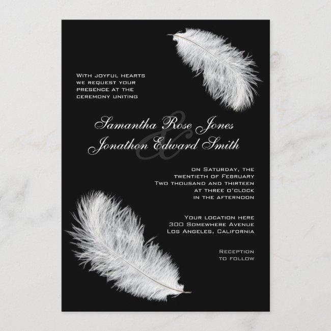 White Feathers Black Wedding