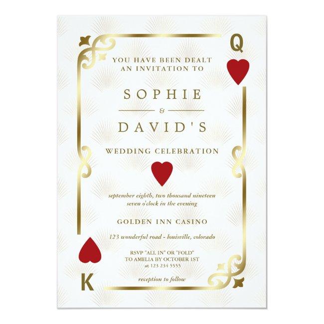 White Gold Gatsby Casino Las Vegas Poker Wedding