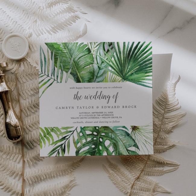 Wild Tropical Palm The Wedding Of Square Wedding