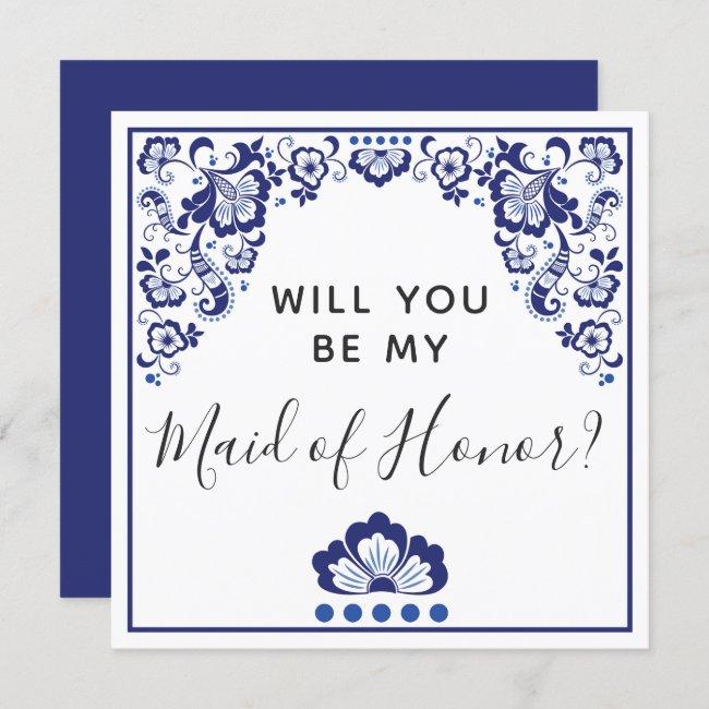 Will You Be My Maid Of Honor? Delfts Blauw Delft