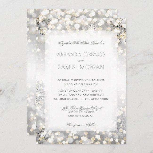 Winter Silver And Gold Sparkle Wedding