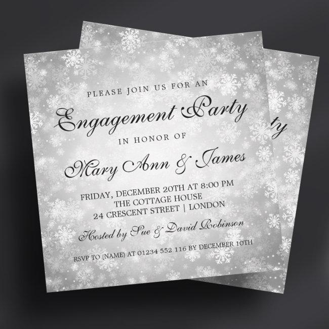 Winter Wonderland Elegant Engagement Party Silver