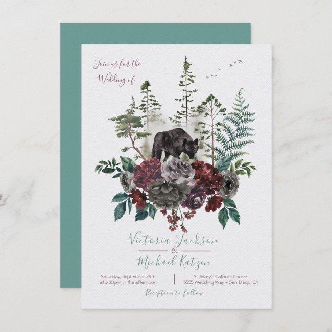 Woodland Watercolor Forest Wedding