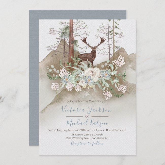 Woodland Watercolor Forest Wedding