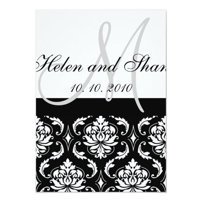 Write Guest's Name On Damask Wedding