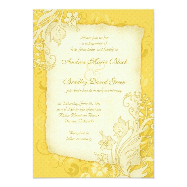 Yellow And Ivory Floral Wedding